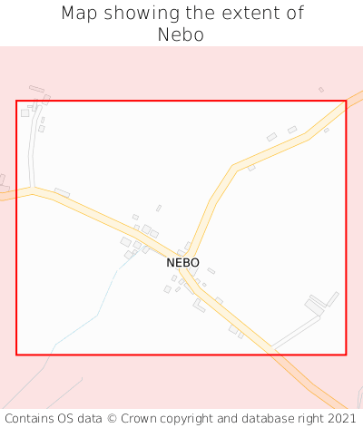 Map showing extent of Nebo as bounding box