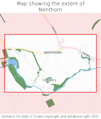 Map showing extent of Nenthorn as bounding box