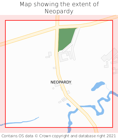 Map showing extent of Neopardy as bounding box