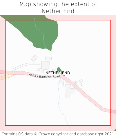 Map showing extent of Nether End as bounding box