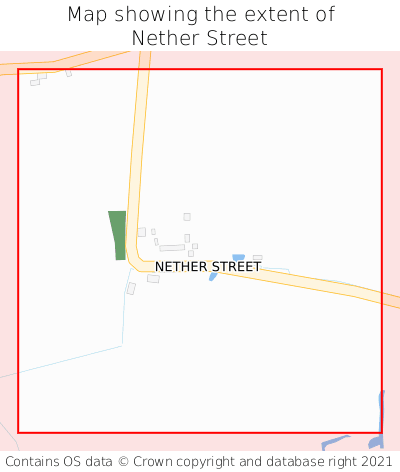 Map showing extent of Nether Street as bounding box