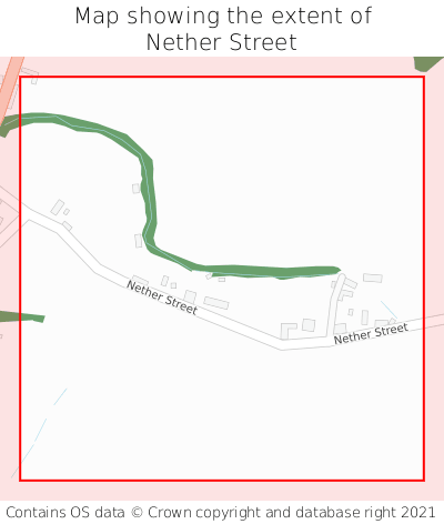 Map showing extent of Nether Street as bounding box