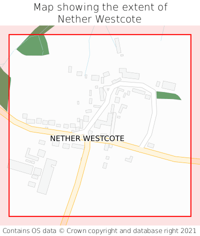 Map showing extent of Nether Westcote as bounding box