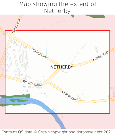 Map showing extent of Netherby as bounding box