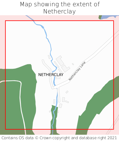 Map showing extent of Netherclay as bounding box