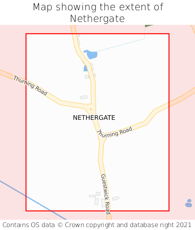 Map showing extent of Nethergate as bounding box