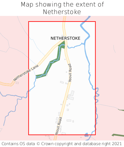 Map showing extent of Netherstoke as bounding box