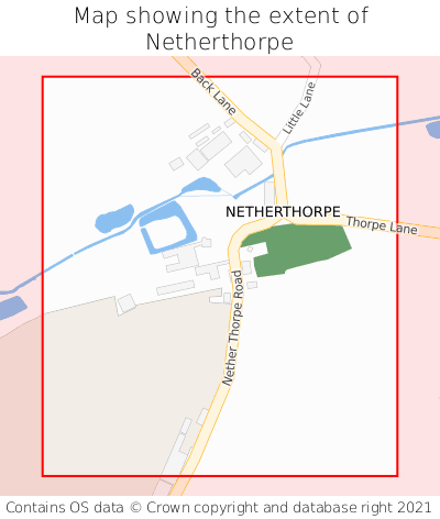 Map showing extent of Netherthorpe as bounding box