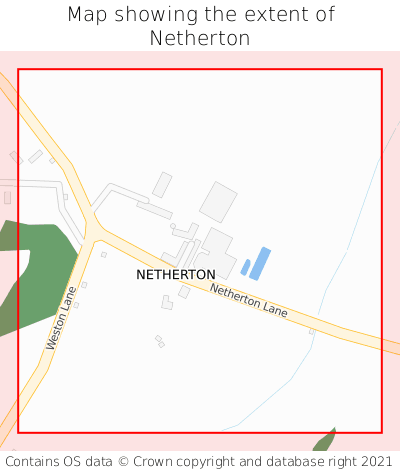 Map showing extent of Netherton as bounding box