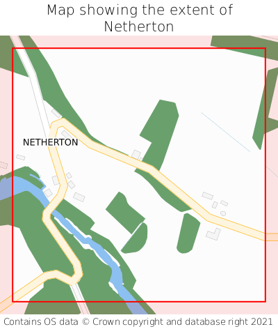 Map showing extent of Netherton as bounding box