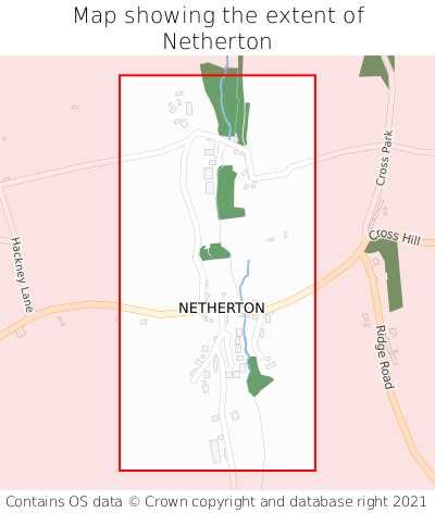 Map showing extent of Netherton as bounding box