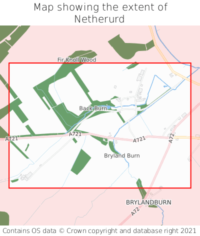 Map showing extent of Netherurd as bounding box