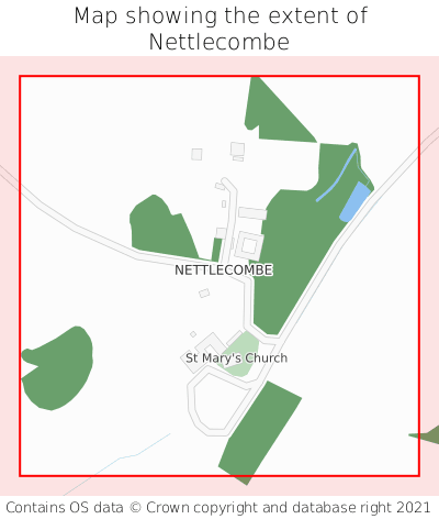 Map showing extent of Nettlecombe as bounding box