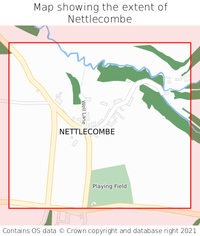 Map showing extent of Nettlecombe as bounding box