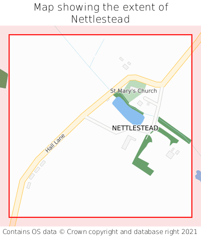 Map showing extent of Nettlestead as bounding box