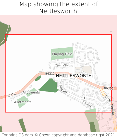 Map showing extent of Nettlesworth as bounding box
