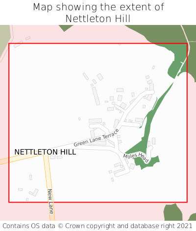 Map showing extent of Nettleton Hill as bounding box