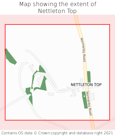 Map showing extent of Nettleton Top as bounding box