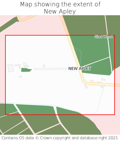 Map showing extent of New Apley as bounding box