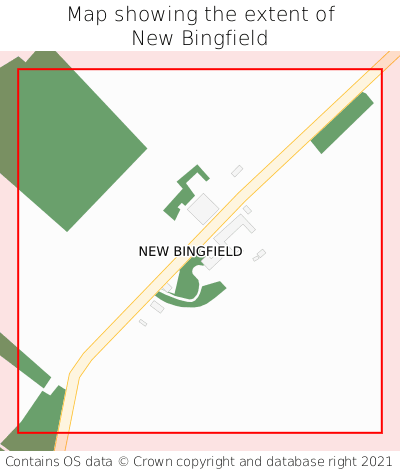 Map showing extent of New Bingfield as bounding box