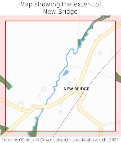 Map showing extent of New Bridge as bounding box