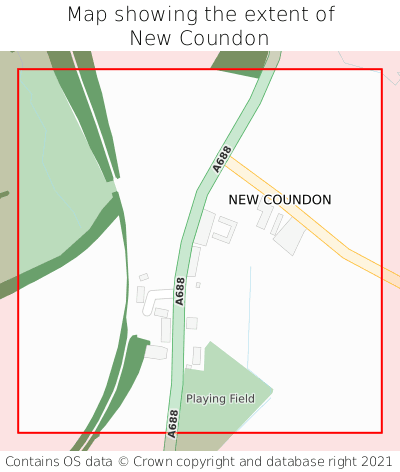 Map showing extent of New Coundon as bounding box