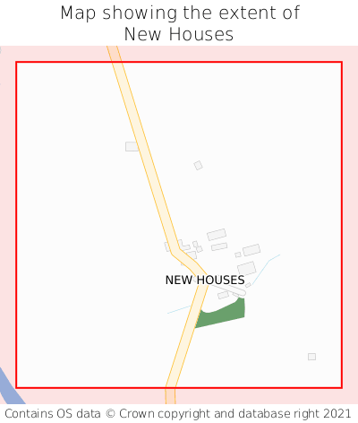 Map showing extent of New Houses as bounding box