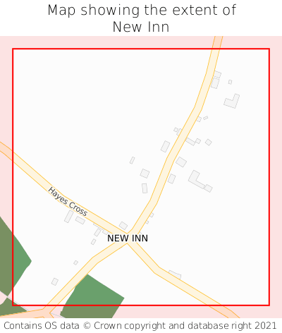 Map showing extent of New Inn as bounding box