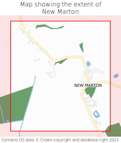 Map showing extent of New Marton as bounding box