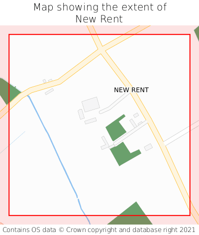 Map showing extent of New Rent as bounding box