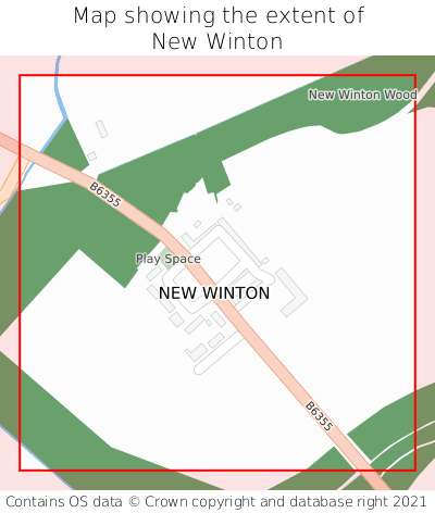 Map showing extent of New Winton as bounding box