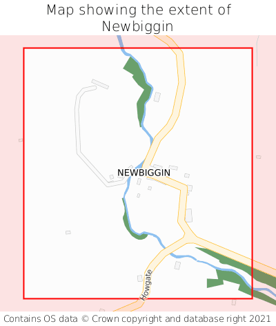 Map showing extent of Newbiggin as bounding box