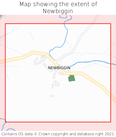 Map showing extent of Newbiggin as bounding box