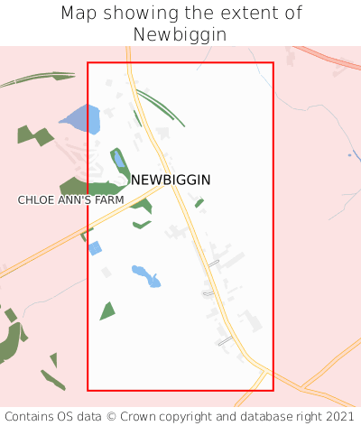 Map showing extent of Newbiggin as bounding box