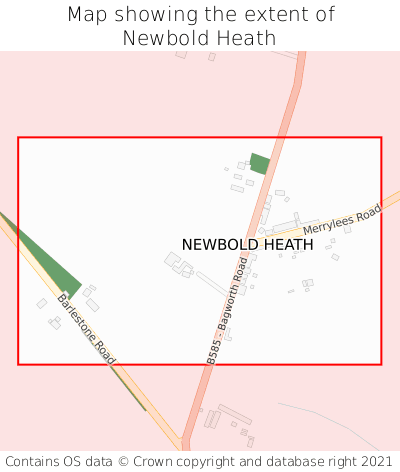 Map showing extent of Newbold Heath as bounding box