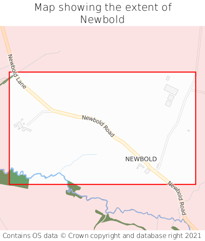 Map showing extent of Newbold as bounding box