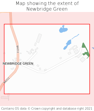 Map showing extent of Newbridge Green as bounding box