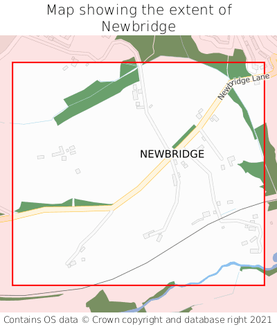 Map showing extent of Newbridge as bounding box