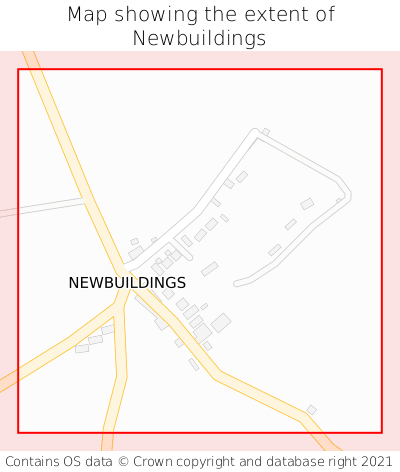 Map showing extent of Newbuildings as bounding box