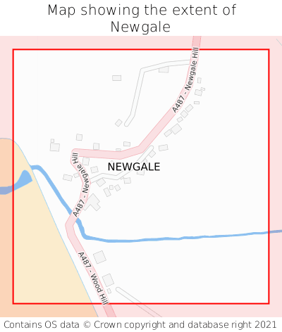 Map showing extent of Newgale as bounding box