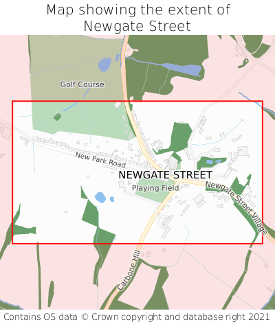 Map showing extent of Newgate Street as bounding box