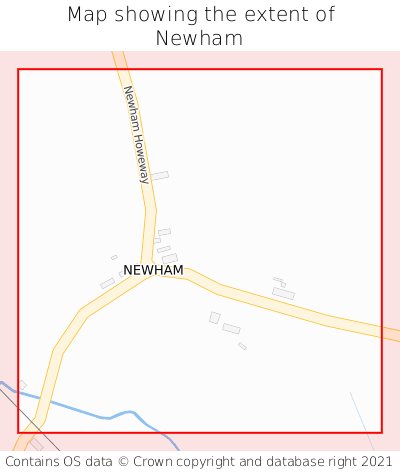 Map showing extent of Newham as bounding box