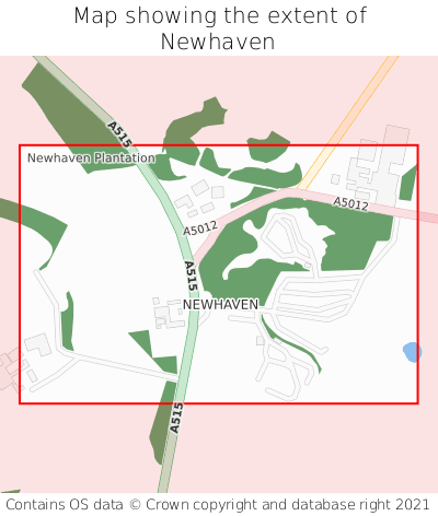 Map showing extent of Newhaven as bounding box