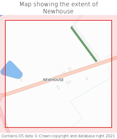 Map showing extent of Newhouse as bounding box