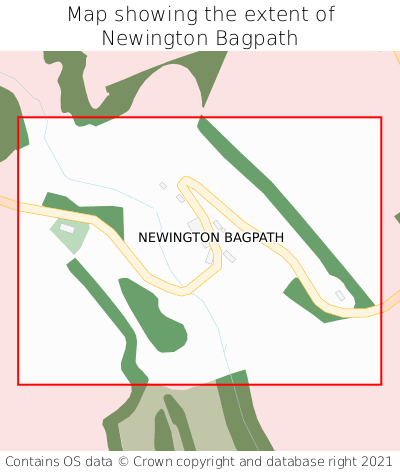 Map showing extent of Newington Bagpath as bounding box