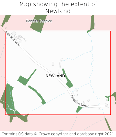 Map showing extent of Newland as bounding box