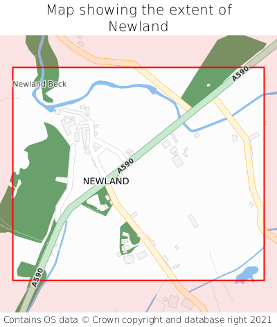 Map showing extent of Newland as bounding box