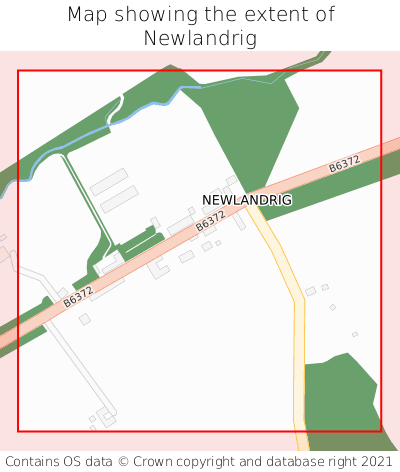 Map showing extent of Newlandrig as bounding box