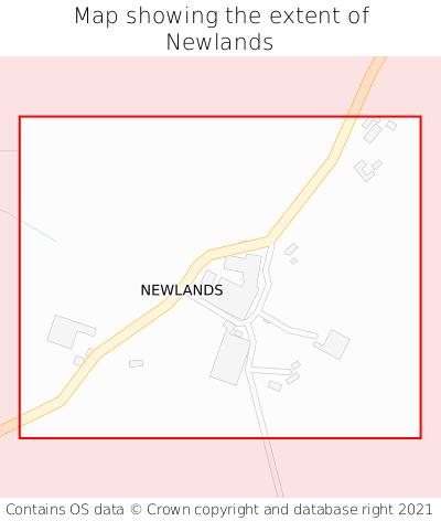 Map showing extent of Newlands as bounding box