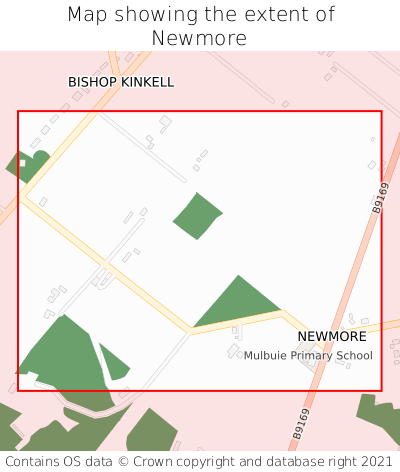 Map showing extent of Newmore as bounding box